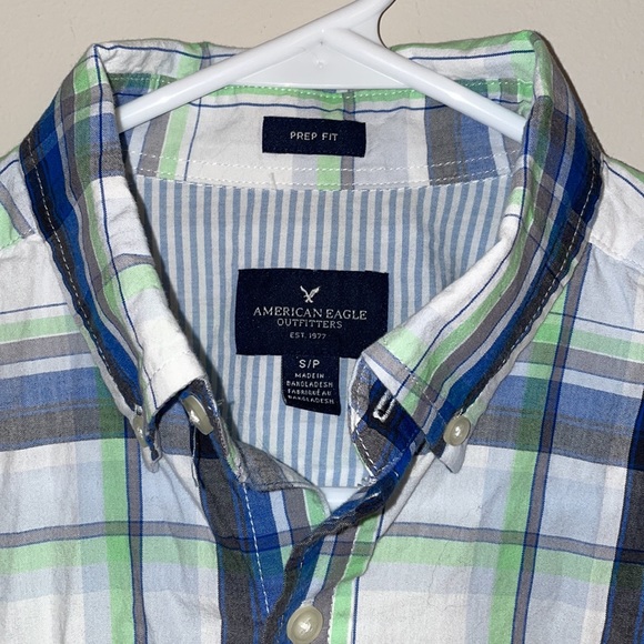 American Eagle Prep Fit Button Up Shirt Men’s Small - Picture 2 of 3